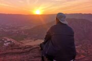 14 Day India Tour Man relaxing to sunset